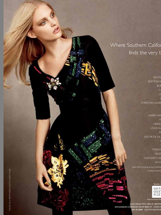 Oscar de la Renta Dresses & Skirts - Oscar de la Renta Black Midi Dress with Multicolor Sequin Embroidery